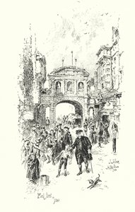 Dr Johnson, Fleet Street, Londra, nel 1780 da Herbert (after) Railton