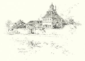 Elral Hall, vicino a Lichfield da Herbert (after) Railton