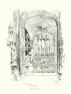 Volta a ventaglio nel corridoio sud della Cappella di Enrico VII da Herbert (after) Railton