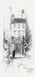 Porta del Middle Temple (incisione) da Herbert (after) Railton