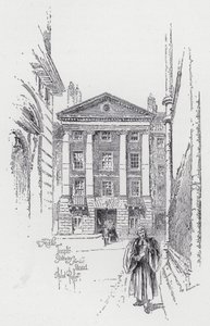 Porta del Middle Temple dalla Strand (incisione) da Herbert (after) Railton