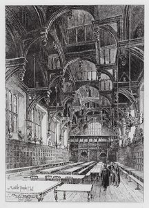 Middle Temple Hall da Herbert (after) Railton