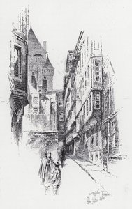 Middle Temple Lane (incisione) da Herbert (after) Railton