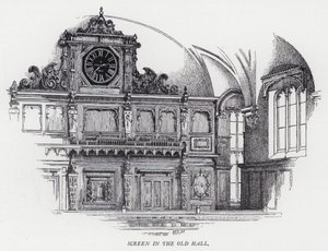 Schermo nella Old Hall da Herbert (after) Railton