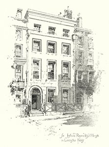 Casa di Sir Joshua Reynolds, Leicester Fields, Londra da Herbert (after) Railton