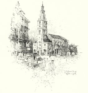 Chiesa di San Clemente Danese, Londra, nel 1774 da Herbert (after) Railton