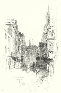 Il Devil Tavern, Fleet Street, al tempo del Dr Johnson da Herbert (after) Railton
