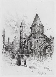La Chiesa del Tempio (incisione) da Herbert (after) Railton