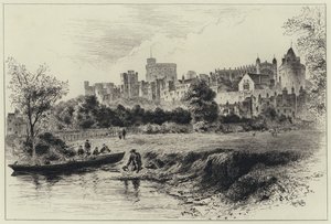 Castello di Windsor dalla riva del Berkshire da Herbert (after) Railton