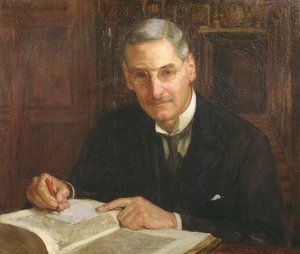 Ritratto di Percy Stafford Allen (1869-1933) Presidente del Corpus Christi College, Oxford e studioso di Erasmo