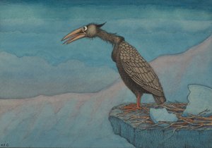 Uccello rapace appena nato, c.1910 da Herbert E. Crowley