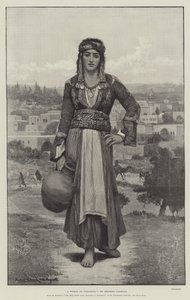 Una donna di Nazareth, dalla mostra La Terra Santa, da Gerusalemme a Damasco, alle Dowdeswell Galleries, New Bond Street da Herbert Gustave Schmalz