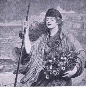 Nydia la ragazza cieca di Pompei, illustrazione da La Biblioteca Mondiale dei Migliori Libri, c.1940 da Herbert Gustave Schmalz