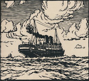 Vapore in mare, 1919