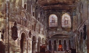 Interno di St Bartholomew prima del restauro da Herbert Menzies (after) Marshall