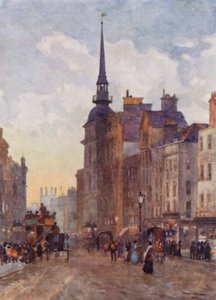 Guardando giù da Ludgate Hill dai gradini di St Paul