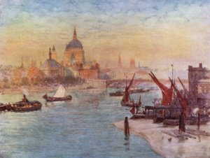 Vista dal Waterloo Bridge da Herbert Menzies (after) Marshall