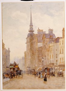 Guardando giù da Ludgate Hill dai gradini di St. Paul, 1900 da Herbert Menzies Marshall