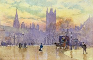 Parliament Square al crepuscolo, 1889 da Herbert Menzies Marshall