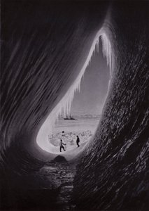 Grotta in un iceberg; Terra Nova in lontananza da Herbert Ponting