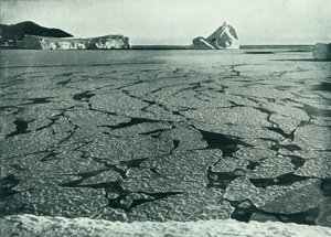 Formazione di ghiaccio a frittella al largo di Cape Evans, c1910-1913, 1913 da Herbert Ponting