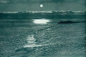 Il ghiacciaio di Barne: una crepa con un sottile ponte di neve da Herbert Ponting