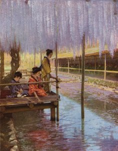 Sotto i glicini viola