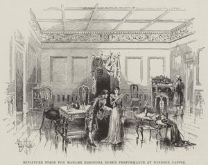 Palcoscenico in Miniatura per la Performance di Madame Eleonora Duse al Castello di Windsor da Herbert Railton