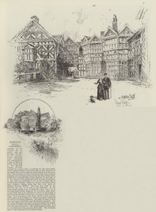 Moreton Hall nel Cheshire da Herbert Railton