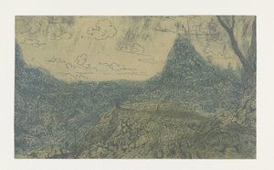 Paesaggio montano con cresta, Prima versione da Hercules Segers