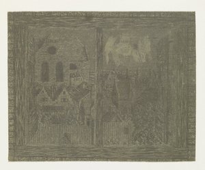 Vista dalla finestra della casa di Segers verso la Noorderkerk da Hercules Segers
