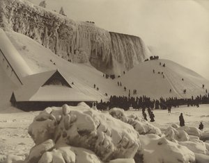 Vista delle cascate del Niagara in inverno da Herman F. Nielson