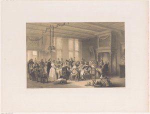 Brindisi durante un banchetto nuziale nel XVII secolo da Herman Frederik Carel ten Kate