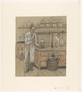 Due uomini in un laboratorio