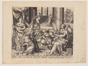 Parabola delle vergini sagge e stolte: Le vergini sagge da Herman Jansz. Muller