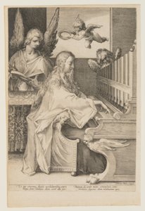 Santa Cecilia che suona l