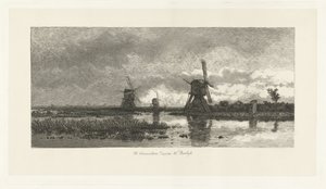 Paesaggio con mulini