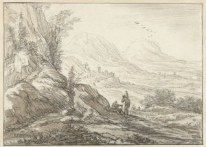 Paesaggio montano con vista su una valle