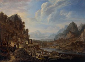 Paesaggio fluviale renano da Herman the Younger Saftleven