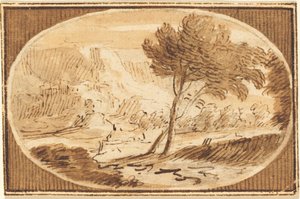 Paesaggio con un Grande Albero da Herman van Swanevelt