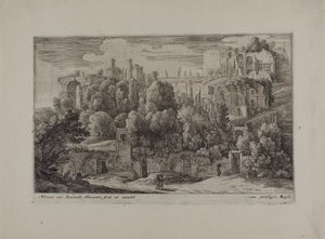 Le antiche rovine di un anfiteatro da Herman van Swanevelt