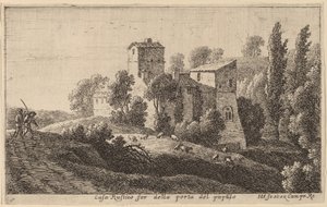 Fattoria oltre la Porta del Popolo da Herman van Swanevelt