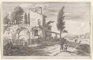 Locanda nelle rovine del palazzo imperiale da Herman van Swanevelt