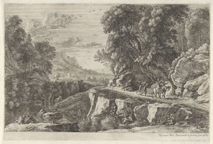 Paesaggio con due cavalieri da Herman van Swanevelt