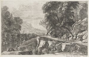 Paesaggio con due cavalieri da Herman van Swanevelt