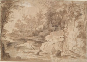 Paesaggio fluviale da Herman van Swanevelt