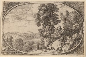 La roccia coronata di alberi da Herman van Swanevelt