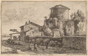 Tomba sulla Via Appia da Herman van Swanevelt