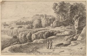 Vigneto di Papa Giulio sulla Via Flaminia da Herman van Swanevelt