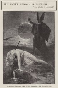 Il festival di Wagner a Bayreuth: la morte di Sigfrido da Hermann (after) Hendrich